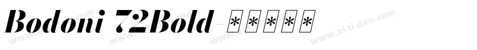 Bodoni 72Bold字体转换